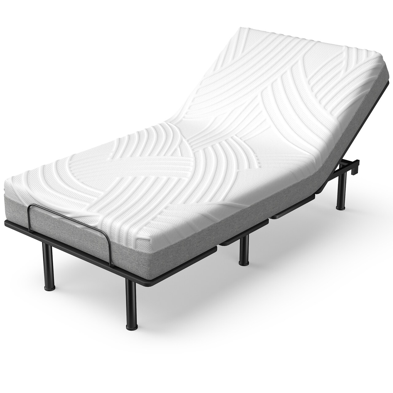 Costway 8 Inch Twin XL Bed Mattress Gel Memory Foam Convoluted Foam for Adjustable Bed